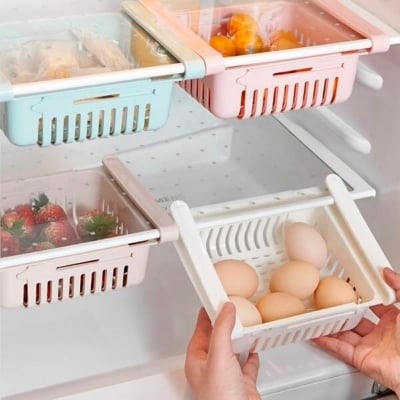 Изтегляща се Кутия Органайзер за Съхранение в Хладилник FRIGIBOX - 4 бр.