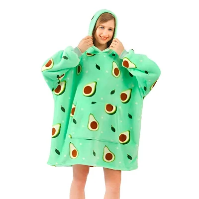 2в1 Суичър и Одеяло със Светещи Звезди - Hoodzy® Авокадо