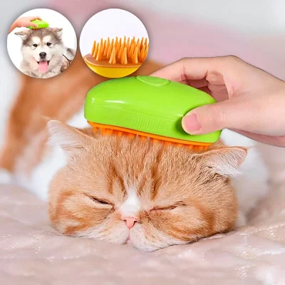 МЕГА СДЕЛКА - 86% - 3в1 Електрическа Четка с Пара За Домашни Любимци PETSTEAM®