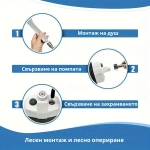 Акумулаторен Преносим Душ За Къмпинг (1.5м) - HYDROPORT®, akumulatoren prenosim dush za kamping 15m hydroport
